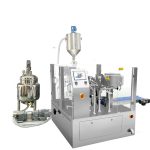 Automatikus előre elkészített zacskótöltő tömítés csomagolás dugattyús töltőanyaggal folyadékhoz és pasztához