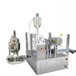 Automatikus előre elkészített zacskótöltő tömítés csomagolás dugattyús töltőanyaggal folyadékhoz és pasztához