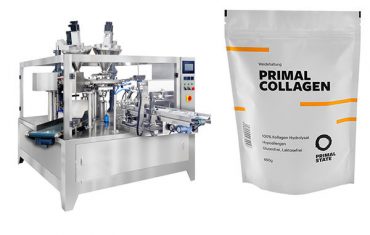 Automata porcsomagoló gép doy táskához cipzárral