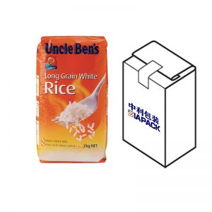 Lapos fenekű zsák felső címkével gabona számára