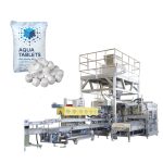 25-50 kg-os sótabletta-mérő töltő-zsákoló gép